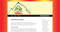 Desktop Screenshot of peakpinball.com