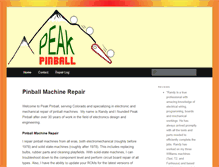 Tablet Screenshot of peakpinball.com